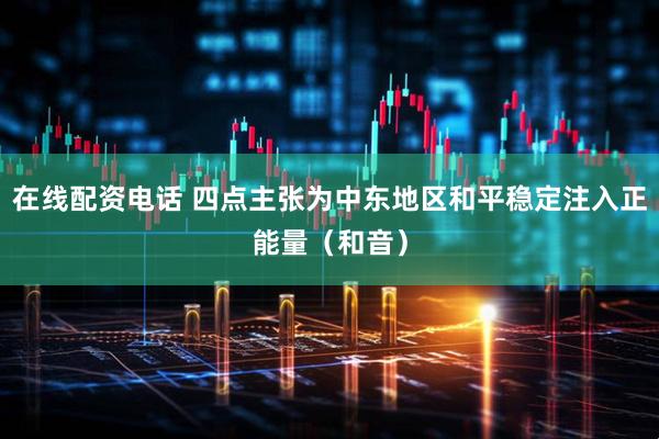 在线配资电话 四点主张为中东地区和平稳定注入正能量（和音）