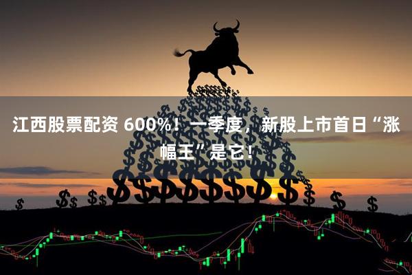 江西股票配资 600%！一季度，新股上市首日“涨幅王”是它！